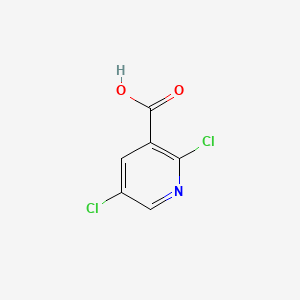 Chemical structure of 2,5-Dichloronicotinic acid
