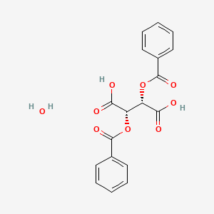 Chemical structure of (+)-Dibenzoyl-D-tartaric Acid Monohydrate