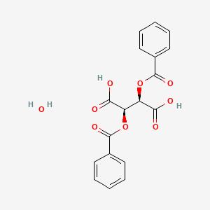 Chemical structure of (-)-O,O′-Dibenzoyl-L-tartaric acid monohydrate