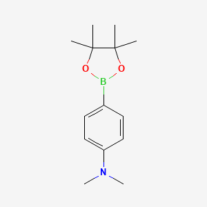 Chemical structure of 4-(Dimethylamino)phenylboronic Acid Pinacol Ester