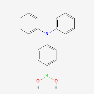 Chemical structure of 4-(Diphenylamino)phenylboronic acid