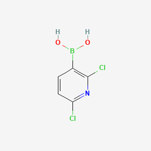 Chemical structure of 2,6-Dichloropyridine-3-boronic acid
