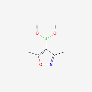 Chemical structure of 3,5-Dimethylisoxazole-4-boronic acid
