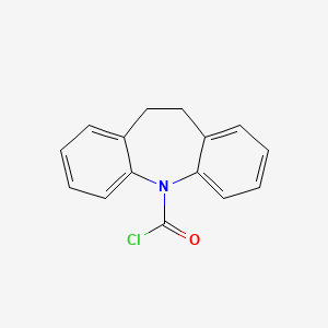 Chemical structure of 10,11-Dihydro-5H-dibenz[b,f]azepine-5-carbonyl chloride