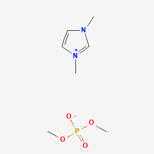 Chemical structure of 1,3-Dimethylimidazolium dimethylphosphate