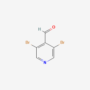 Chemical structure of 3,5-Dibromo-4-pyridinecarboxaldehyde