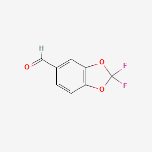 Chemical structure of 2,2-Difluoro-1,3-benzodioxole-5-carboxaldehyde
