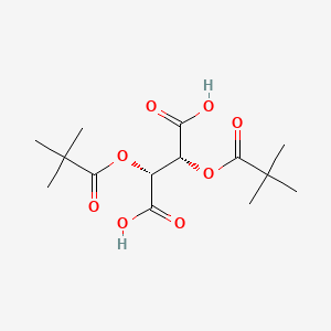 Chemical structure of (-)-Dipivaloyl-L-tartaric Acid