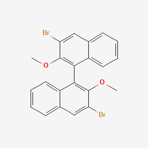 Chemical structure of (S)-3,3'-Dibromo-2,2'-dimethoxy-1,1'-binaphthyl