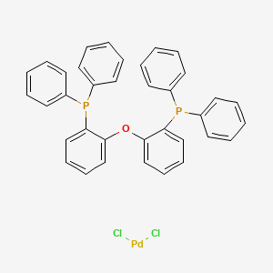 Chemical structure of Dichloro[bis(diphenylphosphinophenyl)ether]palladium(II)