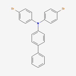 Chemical structure of 4,4'-Dibromo-4''-phenyltriphenylamine