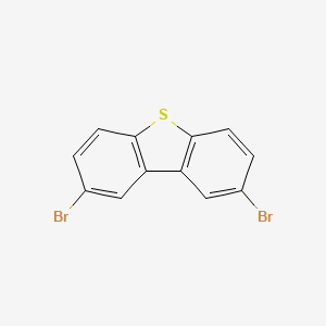 Chemical structure of 2,8-Dibromodibenzothiophene
