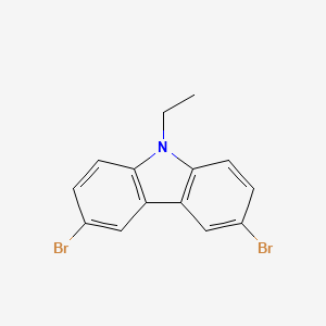 Chemical structure of 3,6-Dibromo-9-ethylcarbazole