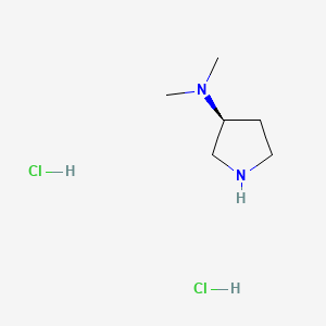 Chemical structure of (S)-(-)-3-Dimethylaminopyrrolidine dihydrochloride