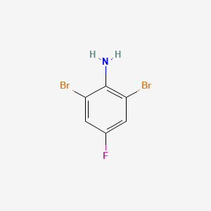Chemical structure of 2,6-Dibromo-4-fluoroaniline
