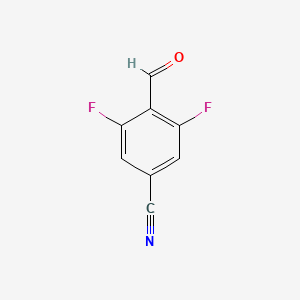 Chemical structure of 3,5-Difluoro-4-formylbenzonitrile