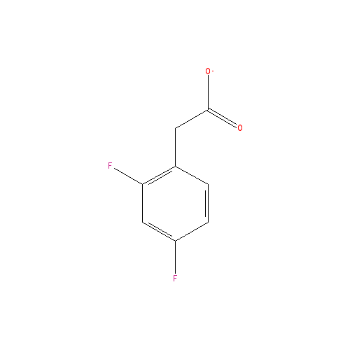 Chemical structure of 2,4-Difluorophenylacetic acid