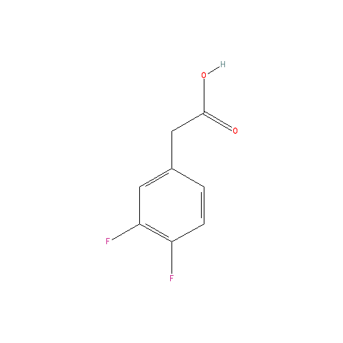 Chemical structure of 3,4-Difluorophenylacetic acid