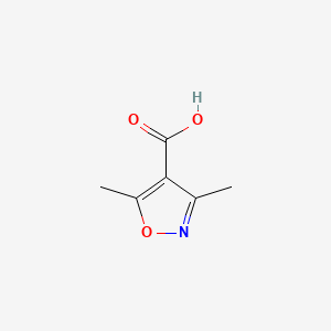 Chemical structure of 3,5-Dimethylisoxazole-4-carboxylic acid