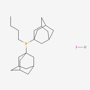 Chemical structure of Di(adamantan-1-yl)(butyl)phosphine hydroiodide
