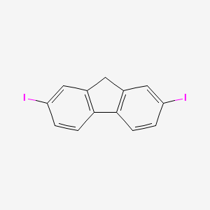 Chemical structure of 2,7-Diiodofluorene