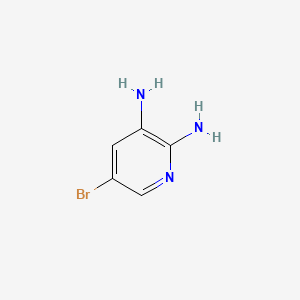 Chemical structure of 2,3-Diamino-5-bromopyridine