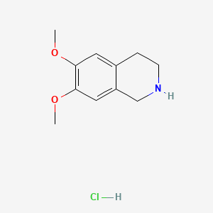 Chemical structure of 6,7-Dimethoxy-1,2,3,4-tetrahydroisoquinoline hydrochloride