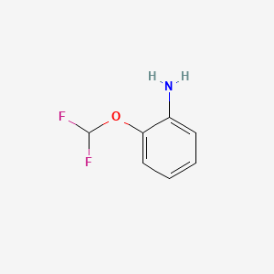 Chemical structure of 2-(Difluoromethoxy)aniline