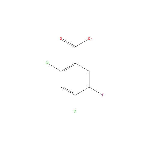 Chemical structure of 2,4-Dichloro-5-fluorobenzoic acid
