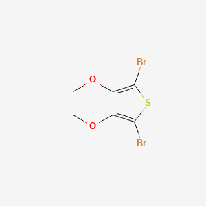 Chemical structure of 2,5-Dibromo-3,4-ethylenedioxythiophene