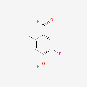 Chemical structure of 2,5-Difluoro-4-hydroxybenzaldehyde