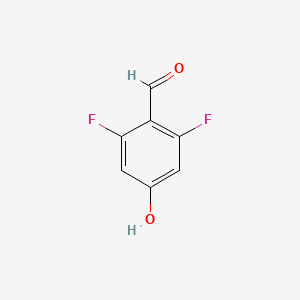 Chemical structure of 2,6-Difluoro-4-hydroxybenzaldehyde