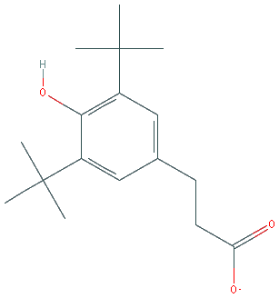 Chemical structure of 3,5-Di-tert-butyl-4-hydroxyphenylpropionic acid