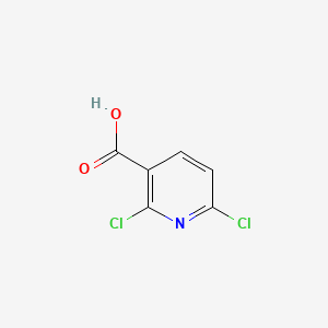 Chemical structure of 2,6-Dichloronicotinic acid