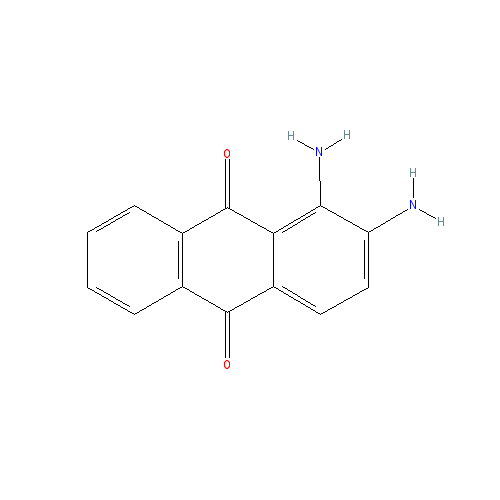 Chemical structure of 1,2-Diaminoanthraquinone