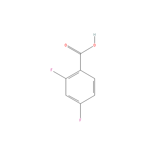 Chemical structure of 2,4-Difluorobenzoic Acid