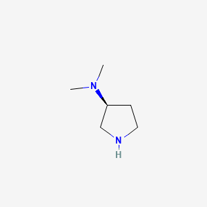 Chemical structure of (3S)-(-)-3-(Dimethylamino)pyrrolidine