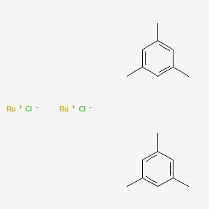 Chemical structure of Dichloro(mesitylene)ruthenium dimer