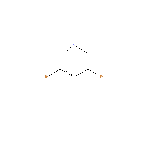 Chemical structure of 3,5-Dibromo-4-methylpyridine