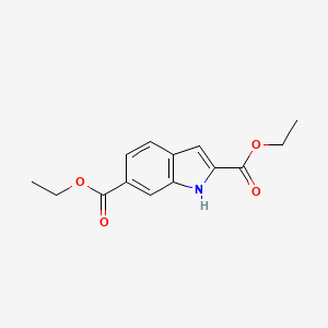 Chemical structure of Diethyl indole-2,6-dicarboxylate