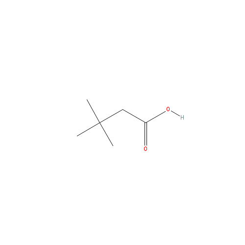 Chemical structure of tert-Butylacetic acid