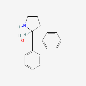 Chemical structure of (S)-(-)-α,α-Diphenyl-2-pyrrolidinemethanol