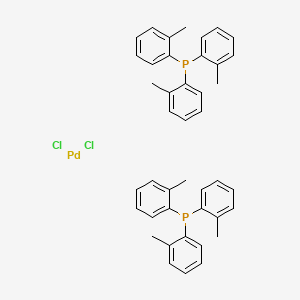 Chemical structure of Dichlorobis(tri-o-tolylphosphine)palladium