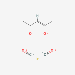 Chemical structure of Dicarbonyl(2,4-pentanedionato)iridium(I)