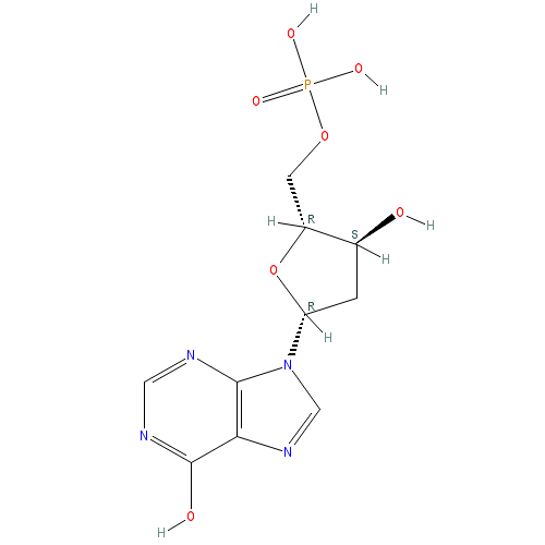 Chemical structure of 2'-Deoxyinosine 5'-monophosphate disodium
