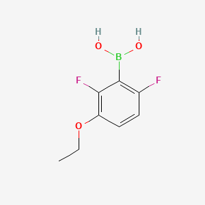 Chemical structure of 2,6-Difluoro-3-ethoxyphenylboronic acid(contains varying amounts of Anhydride)
