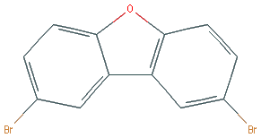 Chemical structure of 2,8-dibromodibenzofuran