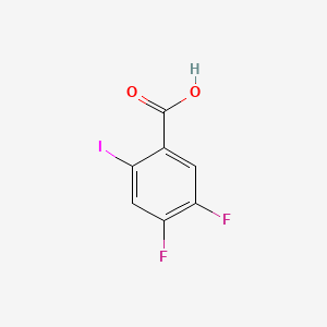 Chemical structure of 4,5-Difluoro-2-iodobenzoic acid