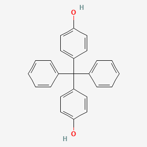 Chemical structure of 4,4'-Dihydroxytetraphenylmethane