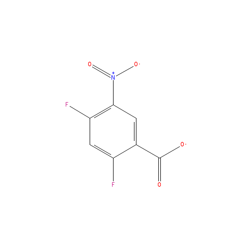 Chemical structure of 2,4-Difluoro-5-nitrobenzoic acid